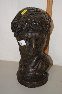 Lot 30 - Large modern bronze-effect Bust of a Roman Head
