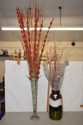 Lot 34 - Lge W German Vase, containing decorative...