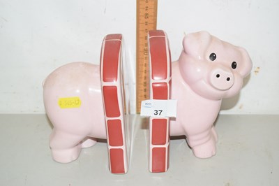 Lot 37 - Pr Carlton Ware Pig Bookends
