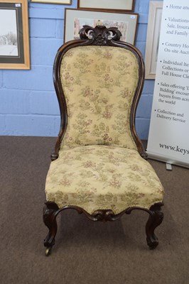 Lot 297 - Victorian mahogany framed nursing chair with...