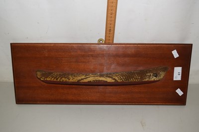 Lot 61 - Decorative wooden wall figure depicting a Boat