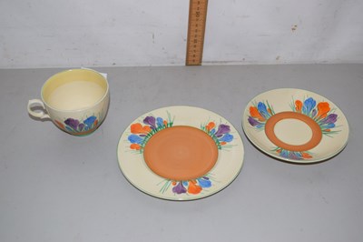 Lot 66 - Royal Staffordshire Clarice Cliff "Crocus" Trio