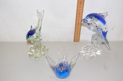 Lot 86 - Three various moulded glass Figures