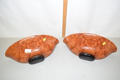 Lot 88 - Pr vintage ceramic Wall Uplighters