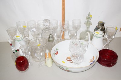 Lot 153 - Various glass wares, Royal Worcester bowl,...