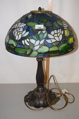 Lot 165 - Modern Tiffany style water lilly table lamp