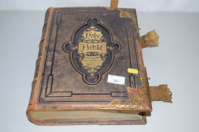Lot 185 - National comprehensive family bible, leather...