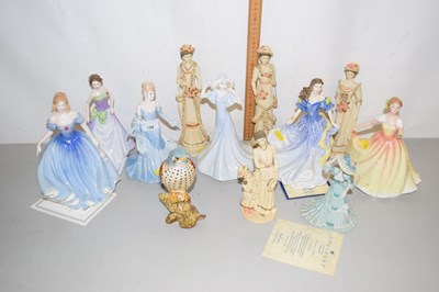 Lot 198 - Qty various figurines to include Royal Doulton,...