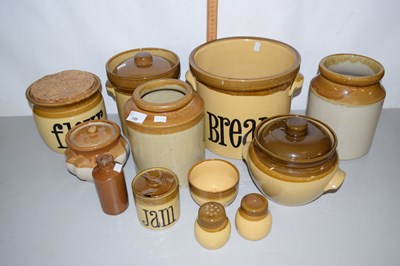 Lot 199 - Various kitchen storage jars and others