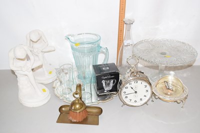 Lot 205 - Cake plate, figurines, lemonade set, alarm...