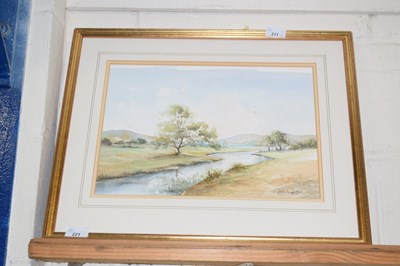 Lot 221 - Peskett, study of a river scene, watercolor,...