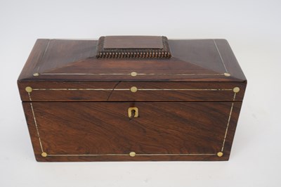 Lot 265 - 19th century rosewood and mother of pearl...