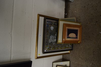 Lot 241 - Reproduction map of the world, and various...