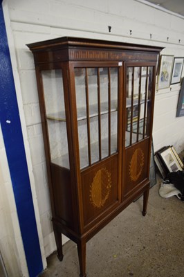 Lot 244 - Edwardian mahogany display cabinet with inlaid...