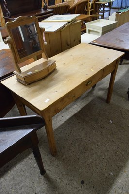 Lot 256 - Pine single drawer table