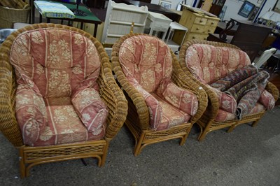 Lot 281 - Three piece conservatory suite