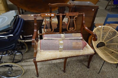 Lot 285 - Reproduction Georgian style two seater side chair