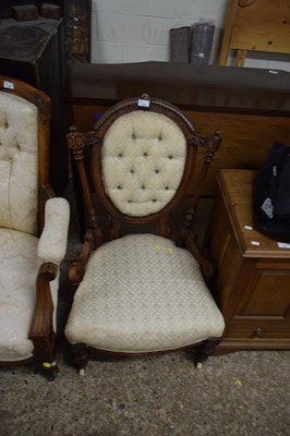 Lot 319 - Late Victorian button back nursing chair