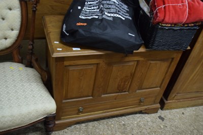 Lot 320 - 19th Century Oak mule chest with panelled front