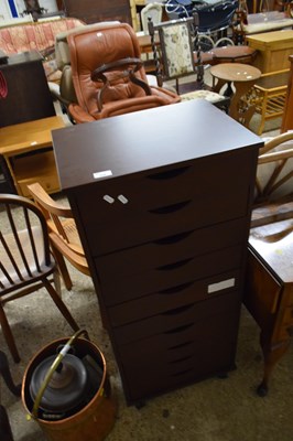 Lot 328 - Modern dark wood chest of drawers