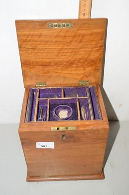 Lot 503 - Walnut jewellery box