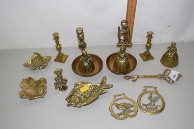 Lot 526 - Collection of various brass bells and other...