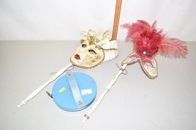 Lot 535 - Two reproduction masquerade masks and a large...
