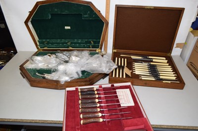 Lot 546 - Three canteens of cutlery