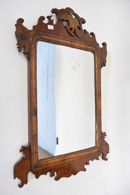 Lot 293 - Small 19th century wall mirror in fretwork...