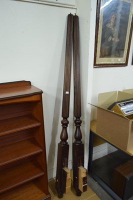 Lot 686 - Pair of hardwood bed posts