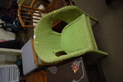 Lot 795 - Painted wicker armchair