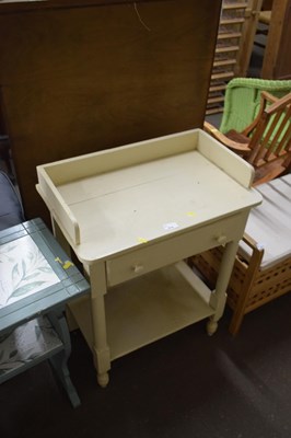 Lot 816 - Cream painted single drawer side table