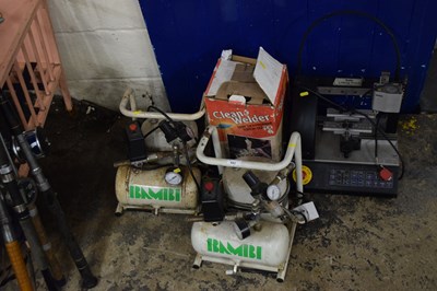 Lot 842 - Pair of Bambi air compressors, engraving...