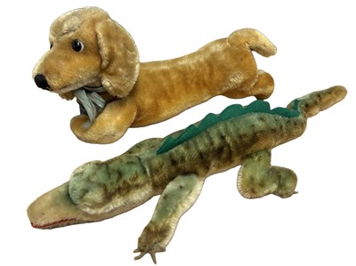 Lot 399 - A pair of vintage mohair soft animals [likely...
