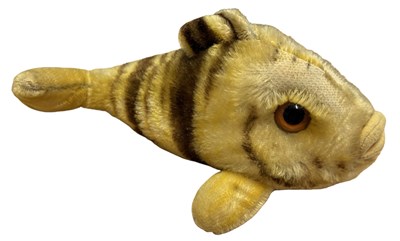 Lot 400 - A vintage mohair soft-toy fish [possibly Steiff]
