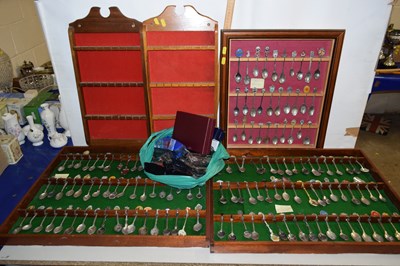 Lot 5 - Range of various wall racks containing crested...