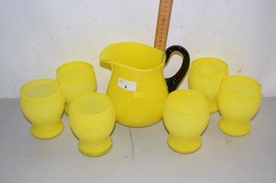 Lot 8 - Yellow glass lemonade set