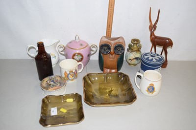 Lot 18 - Jasper ware tobacco jar, Royal commemorative...