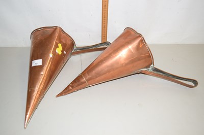 Lot 19 - Two copper ale warmers