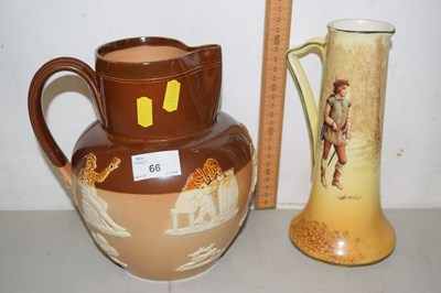 Lot 66 - Doulton stoneware jug decorated with a hunting...