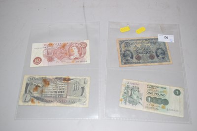 Lot 92 - Mixed british and other bank notes