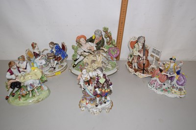 Lot 107 - Group of various continental figure groups