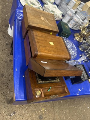 Lot 141 - Two former writing boxes, vanity box with...