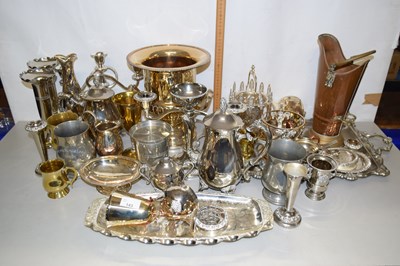 Lot 143 - various silver plated items to include vases,...