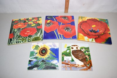 Lot 149 - Group of modern decorative tiles