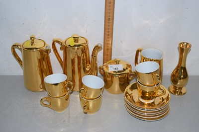 Lot 162 - Royal Worcester gold lustre finish coffee set