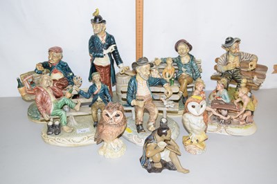 Lot 172 - Mixed lot, capo de monte style figures of...