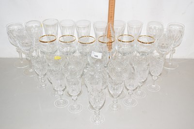 Lot 186 - Qty various drinking glasses
