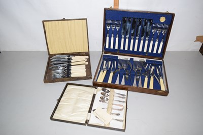 Lot 213 - Three cases of assorted cutlery