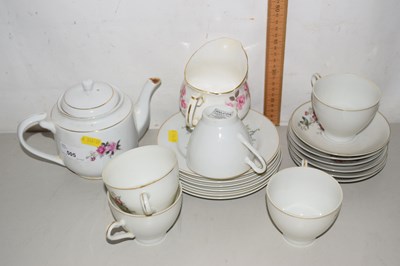 Lot 505 - Rose decorated teaset